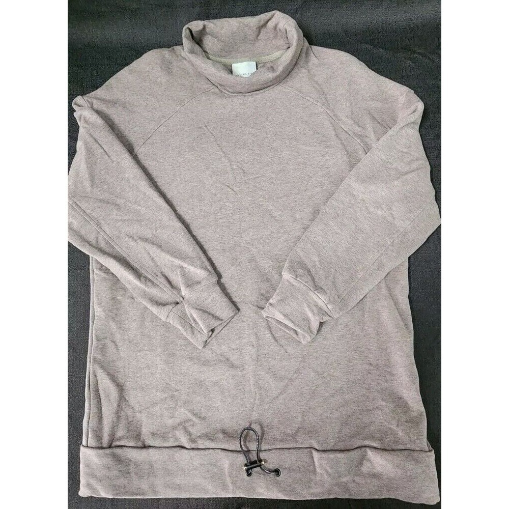 Varley Women's Cowl Neck XS Long Sleeve Pullover Sweater Light Brown Gray Hoodie